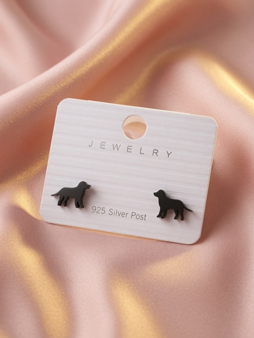 🐾 Black Dog Stud Earrings “Loyal Friend” – Sweet 925 Sterling Silver Puppies ✨